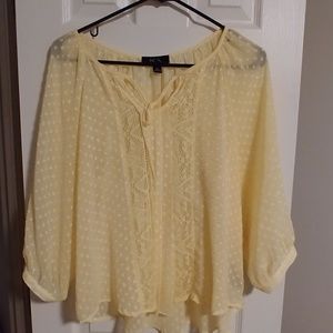 Yellow see thru spring top